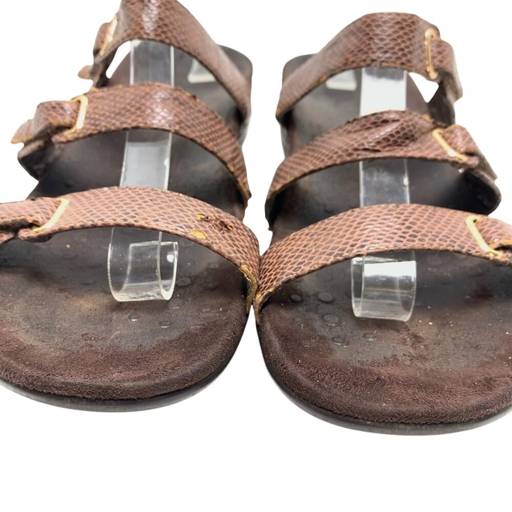 Vionic Aubrey Slip On Snake Print Slides Brown Sa… - image 6